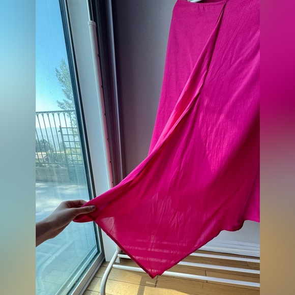Gianfranco Ferre Designer Draped Y2K Magenta Maxi Skirt, 8 - Picture 5 of 13